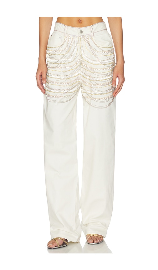 Lapointe Embroidered Straight Leg Pant