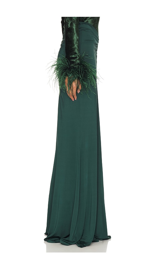  Lapointe Maxirock Mit Raffungen In Green. Größe S. Also In Xs. 