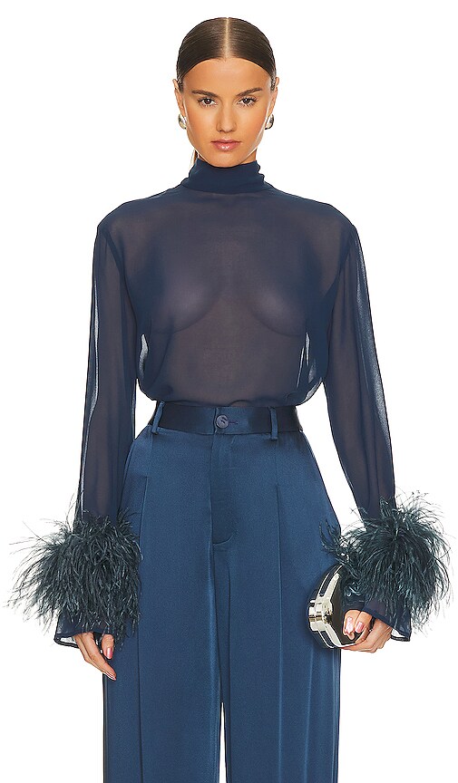 Lapointe High Neck Top in Ink