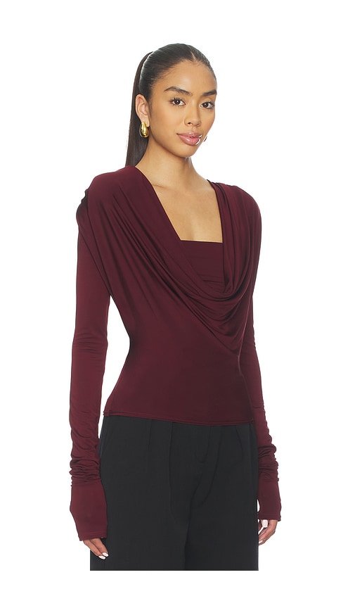  Lapointe Cowl Neck Bandeau Top In Red. Size S. Also In M. 