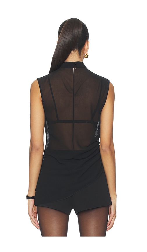  Lapointe Oberteil Mock Neck Ruched In Black. Größe 4. Also In 2. 