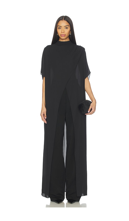 Lapointe Mock Neck Maxi Top In Black