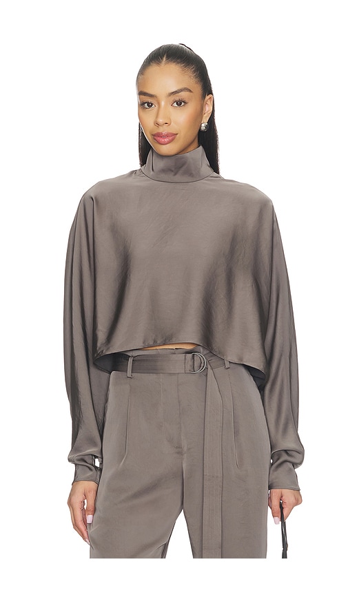 Lapointe Caftan Top In Gray