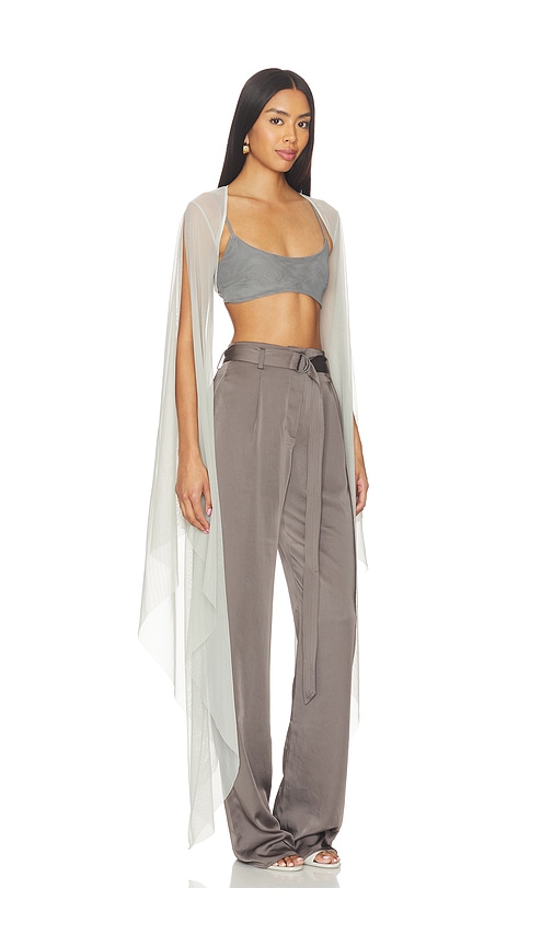  Lapointe Mesh Shrug In Metallic Silver. Size Xs. Also In S, M, L. 
