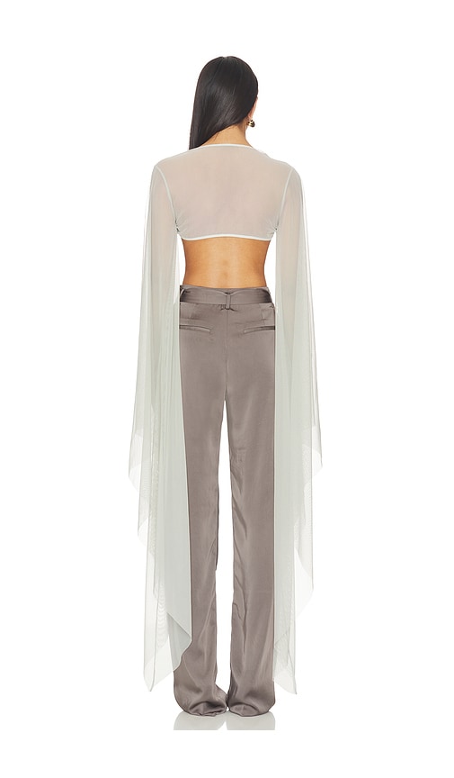  Lapointe Bolerojacke Mesh Shrug In Metallic Silver. Größe Xs. Also In L. 