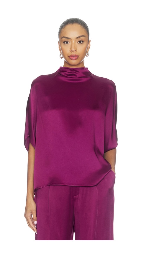 Lapointe Satin Cape Tee In 鲜红色