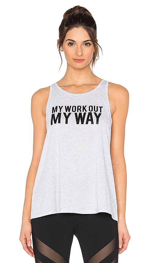 Lorna Jane My Workout Tank in Light Grey Marl | REVOLVE