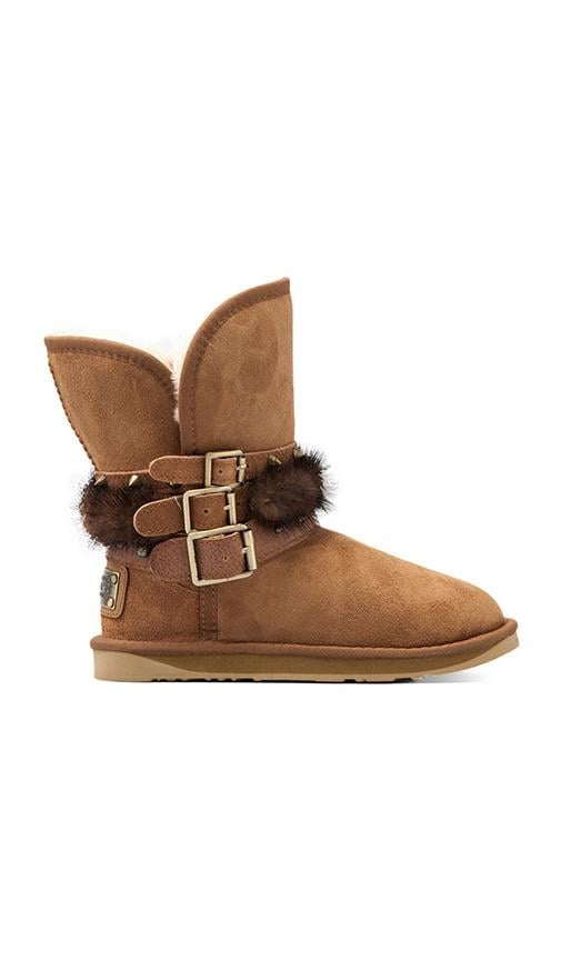 Australia Luxe Collective Hatchet Short Boot with Mink Fur in