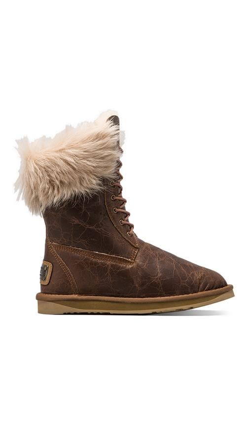 Australia Luxe Collective Montana Boot with Raccoon Fur Trim in