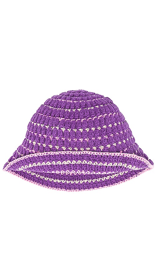 view 3 of 4 Mara Crochet Hat in Purple