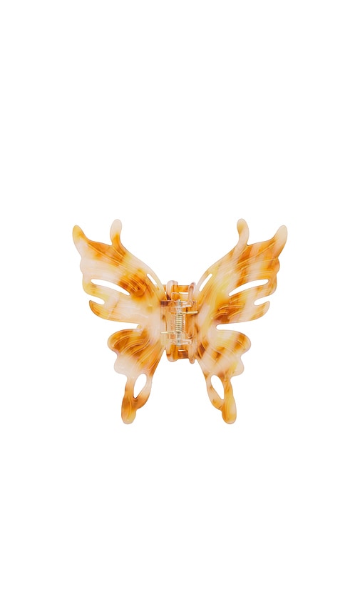 view 3 of 3 Bari Butterfly Clip in Amber