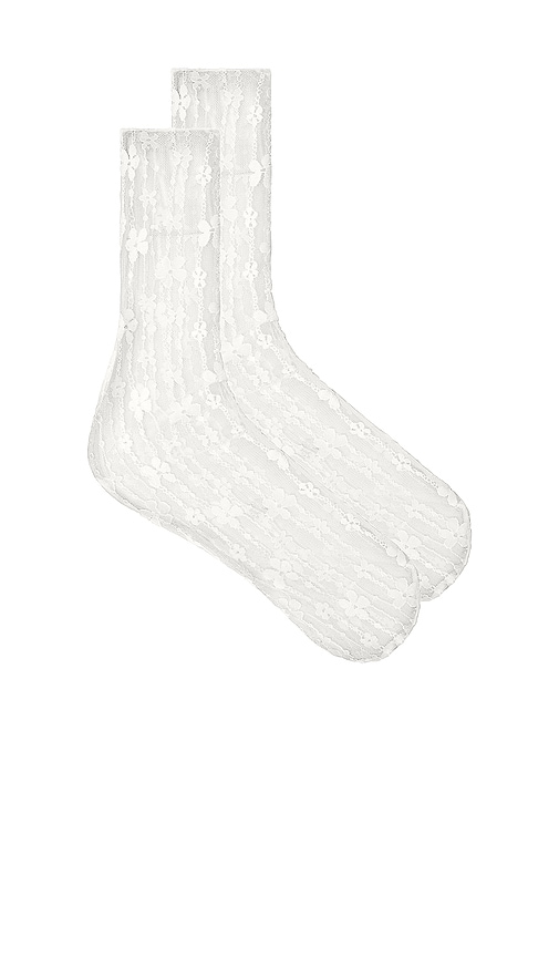 view 1 of 3 Jolene Lace Socks in White