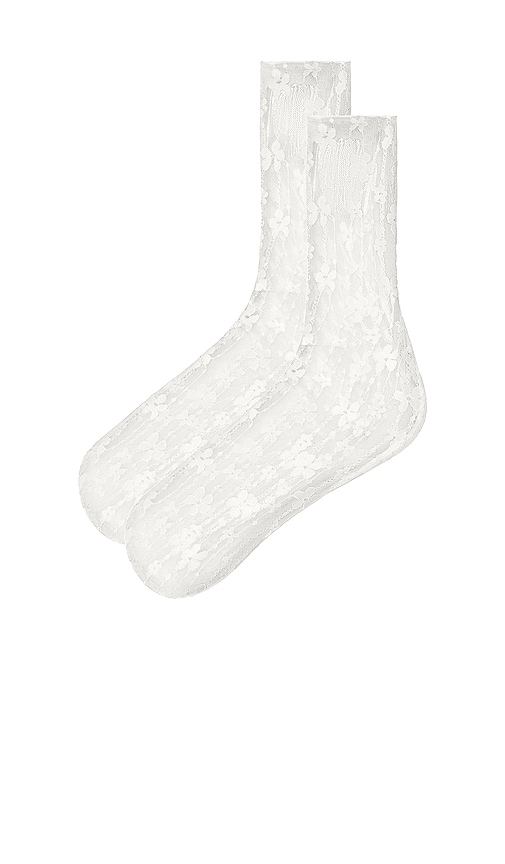 view 2 of 3 Jolene Lace Socks in White