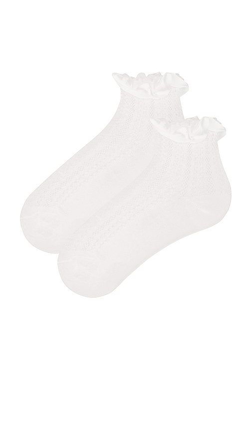 view 2 of 2 Hannah Socks in White