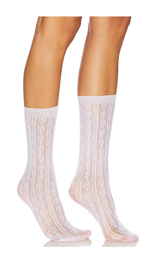 view 3 of 3 Diana Socks in White