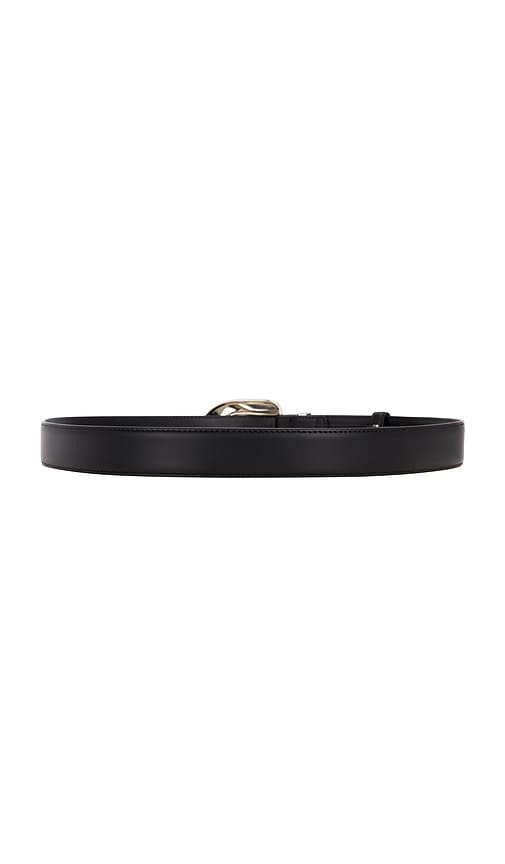 view 2 of 3 Adana Leather Belt in Black & Silver