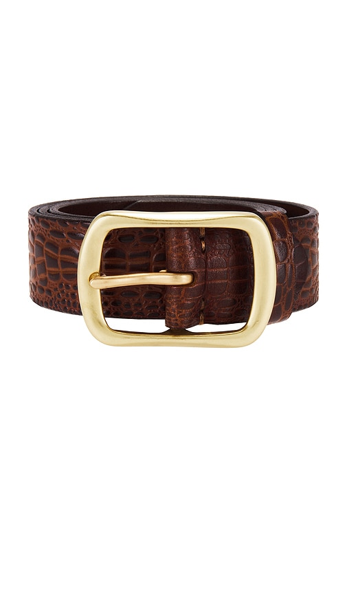 view 3 of 3 Euclid Belt in Tan & Gold