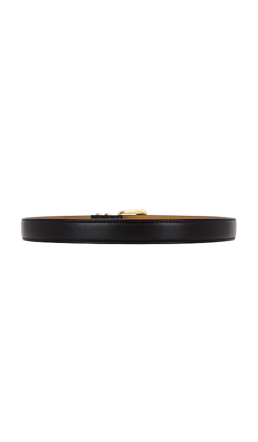 view 2 of 3 Western Denim Belt in Black & Gold
