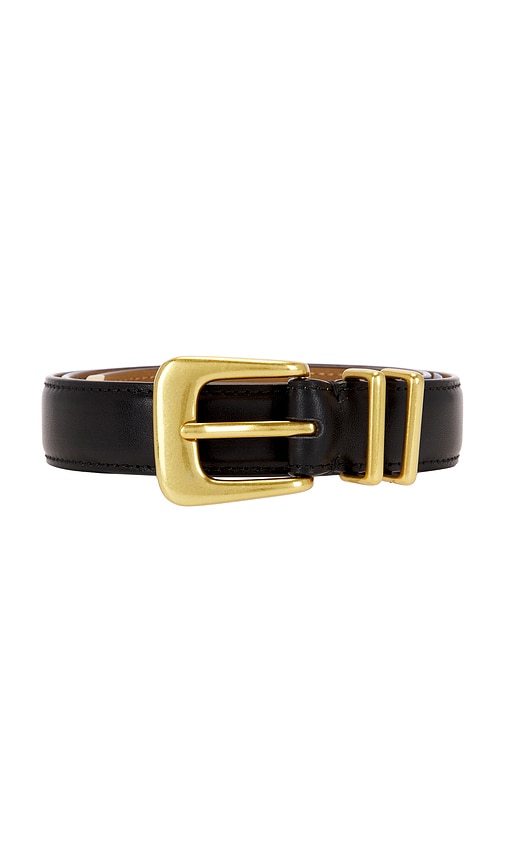 view 3 of 3 Western Denim Belt in Black & Gold
