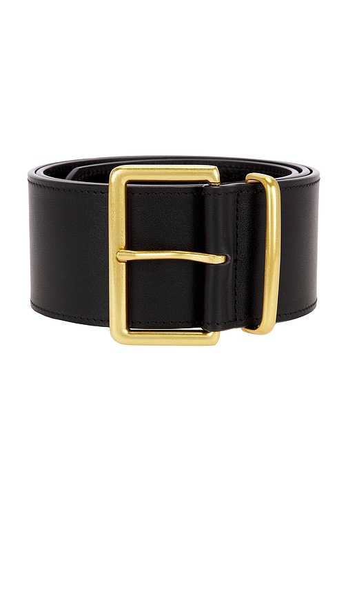 view 3 of 3 Wide Belt in Black & Gold