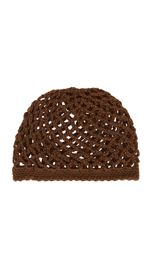 view 3 of 3 Dionne Crochet Hat in Dark Brown