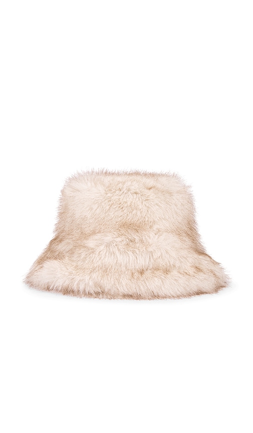 view 2 of 2 Perri Faux Fur Bucket Hat in Snow Grey
