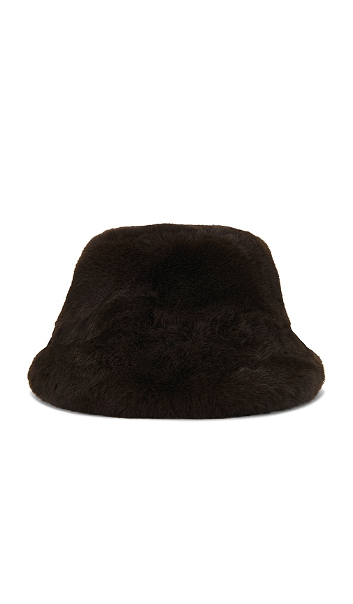 view 1 of 2 Elias Faux Fur Bucket Hat in Sable Brown