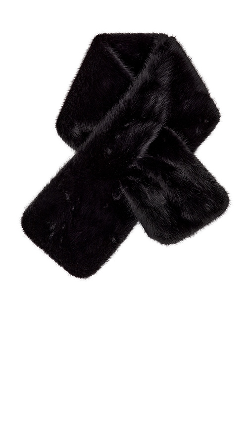Lovers & Friends Faux Mink Scarf In Black