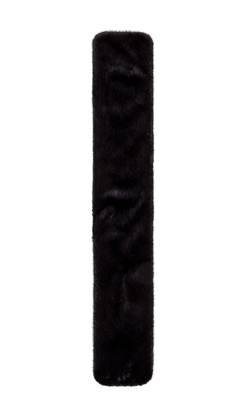 Lovers & Friends Faux Mink Scarf In Black