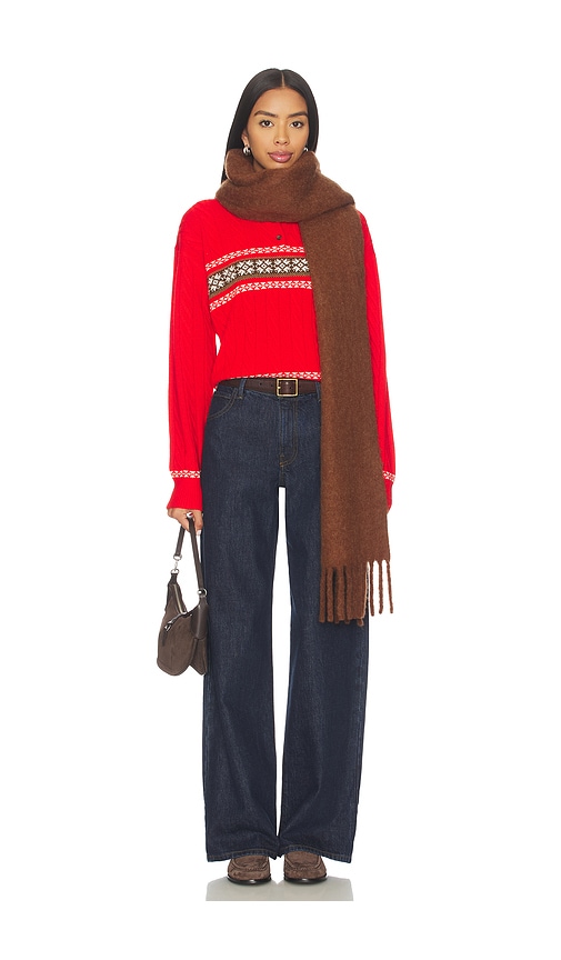 view 1 of 3 Louisa Scarf in Dark Brown