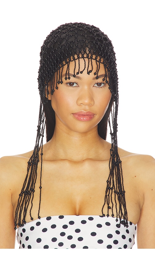 view 1 of 4 Liza Beaded Hat in Black