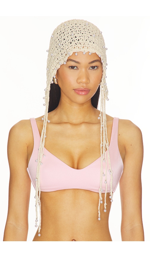 Lovers and Friends Mira Crochet Hat in Cream