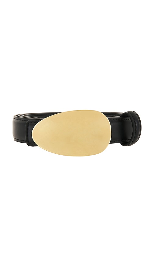 view 3 of 3 Jianna Leather Belt in Black & Gold