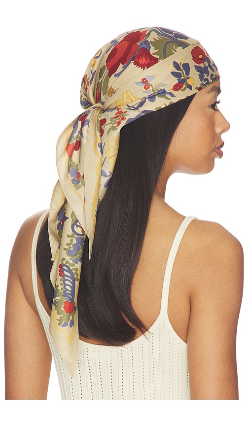 view 1 of 4 Gabriela Triangle Scarf in Cream Floral