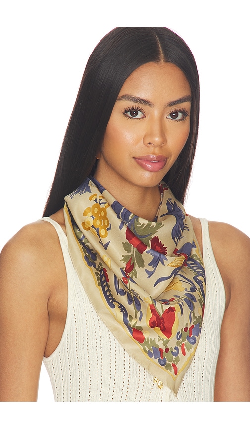 view 2 of 4 Gabriela Triangle Scarf in Cream Floral