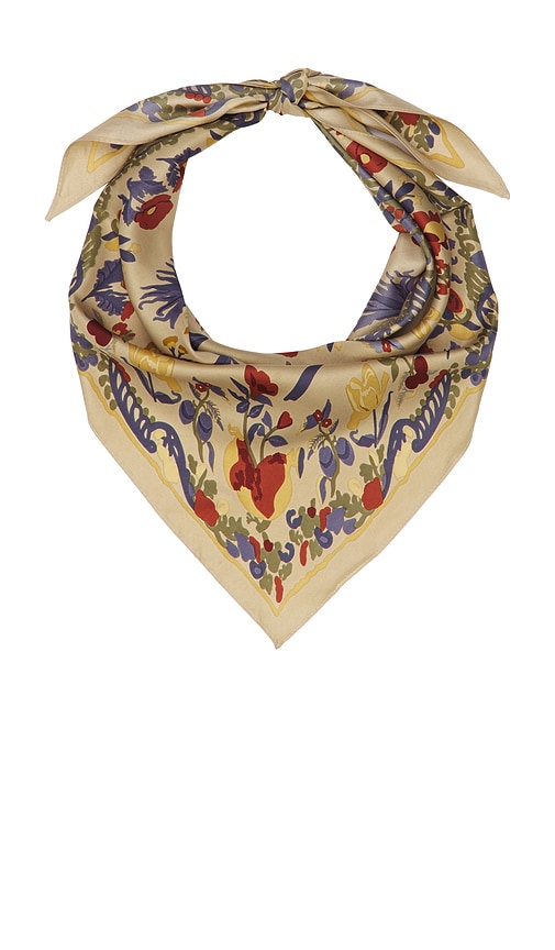 view 3 of 4 Gabriela Triangle Scarf in Cream Floral