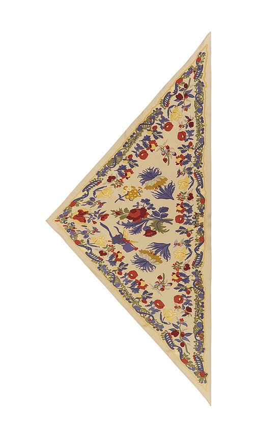 view 4 of 4 Gabriela Triangle Scarf in Cream Floral