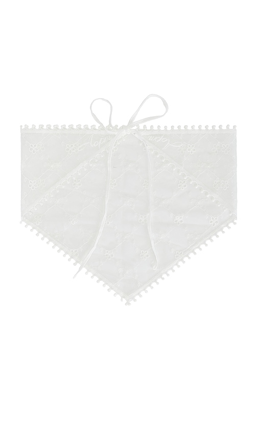 view 2 of 2 Josefina Triangle Scarf in White