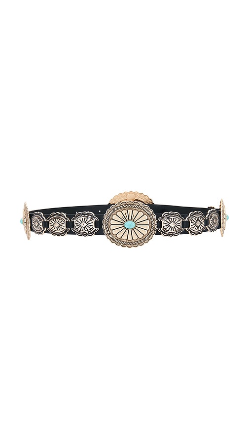 view 2 of 3 Gypsy Buckle Belt in Black & Turquoise