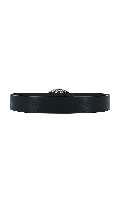 view 2 of 3 Braxton Buckle Belt in Black & Silver