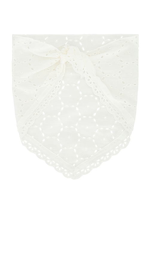 view 4 of 4 Paloma Triangle Scarf in White