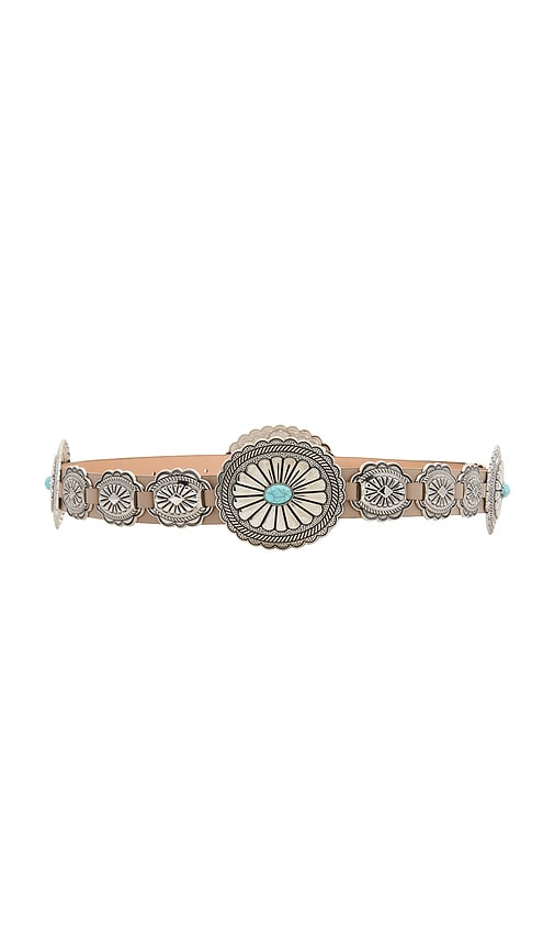 view 2 of 3 Gypsy Buckle Belt in Taupe & Turquoise