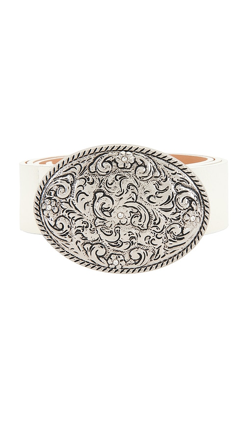 view 3 of 3 Braxton Buckle Belt in Off White