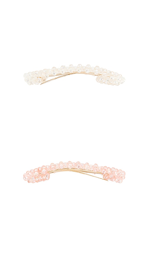 view 3 of 3 Colby Hair Clips in White & Pink
