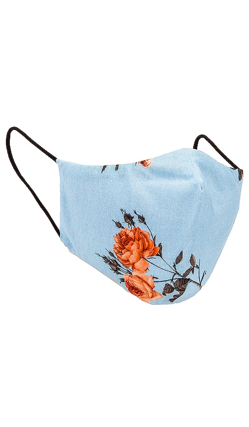 view 3 of 5 Face Mask in Blue Floral