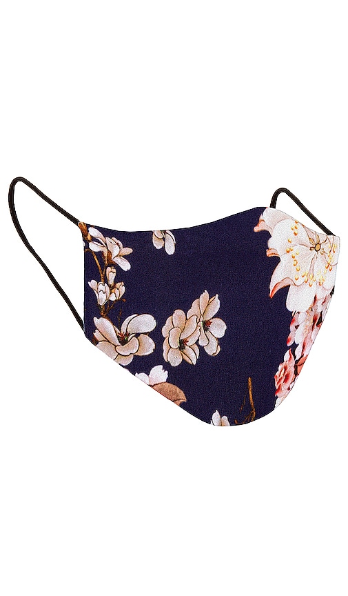 view 3 of 5 Face Mask in Navy Floral