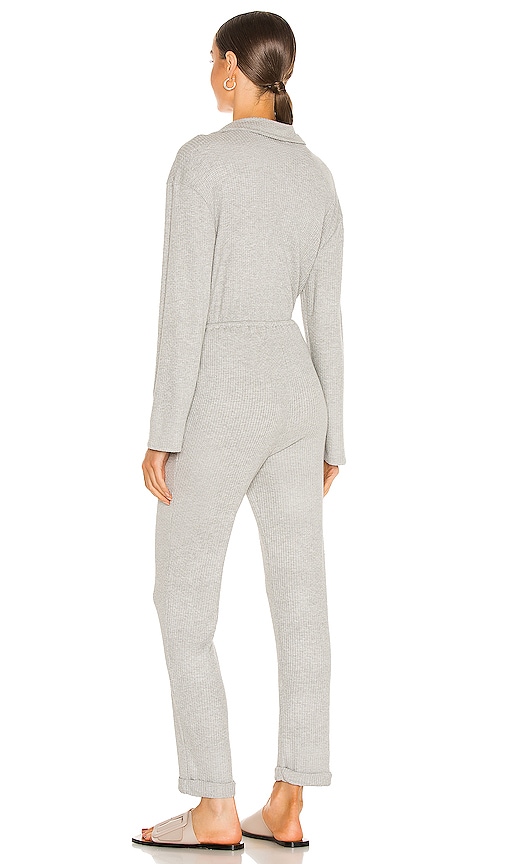 view 3 of 4 Cozy Knit Jumpsuit in Heather Grey