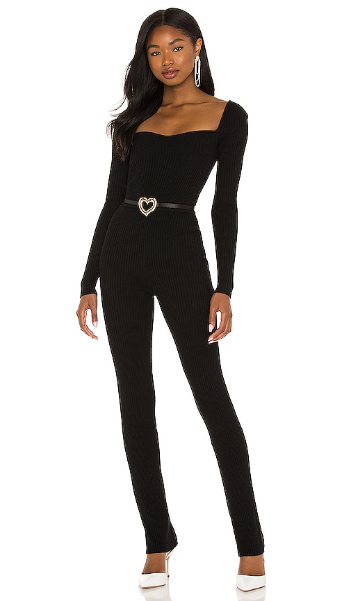 view 1 of 5 Cara Knit Jumpsuit in Black