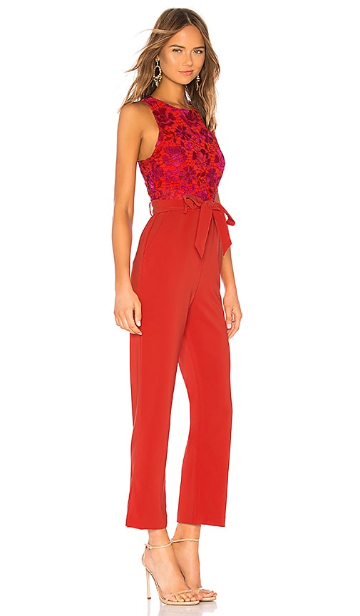 view 2 of 3 Gardanome Jumpsuit in Magenta & Red