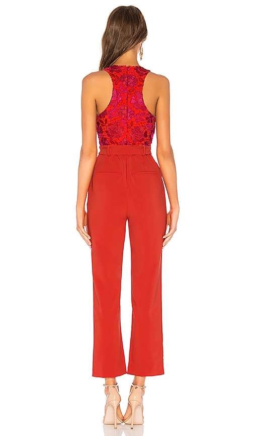 view 3 of 3 Gardanome Jumpsuit in Magenta & Red